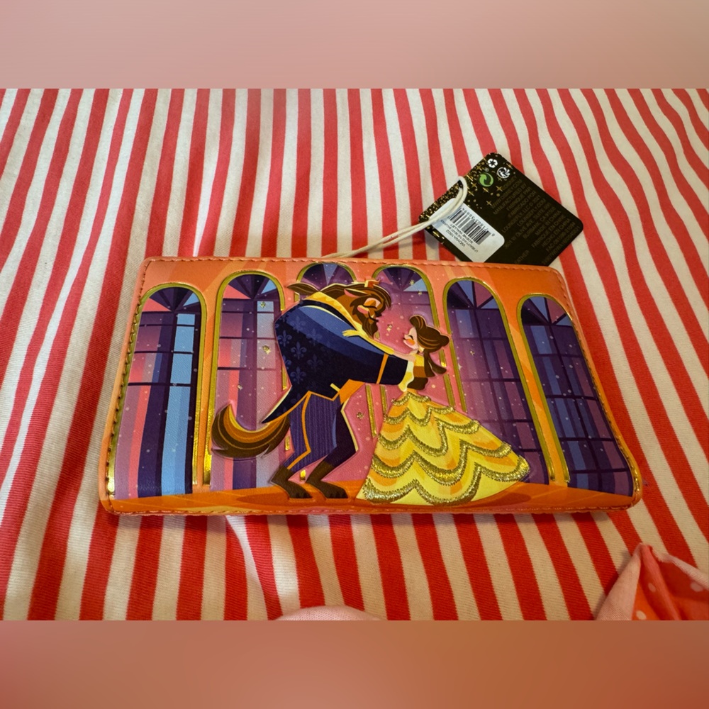 Disney Loungefly Beauty Beast Ballroom Wallet NWT